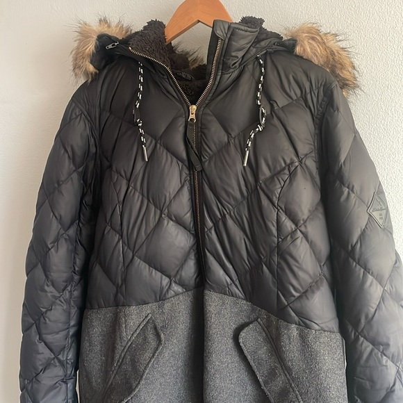 Eddie Bauer Lanely Wool Blend Down Parka Size XL - Picture 2 of 13